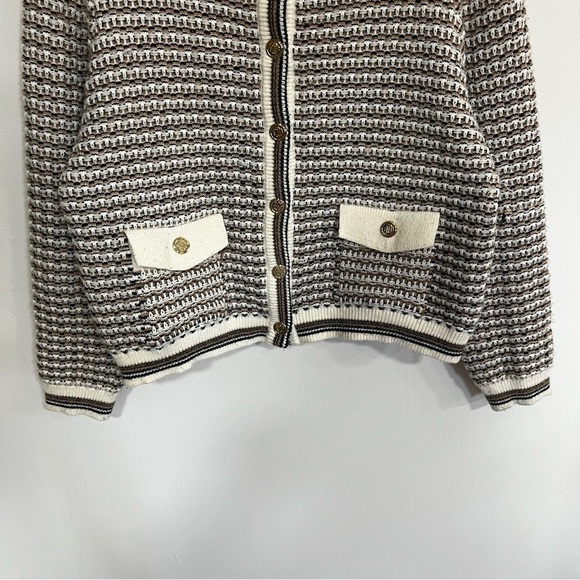Nanette Lepore Tweed Knit Cardigan Sweater - Picture 4 of 12